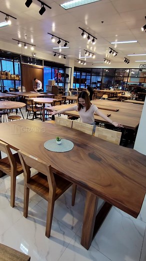All-wood acacia long dining table! | Grains Furniture