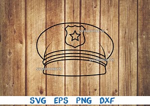 Police Hat, Outline, Police, Hat, Svg, Png, Eps, Dxf, Digital File - Etsy