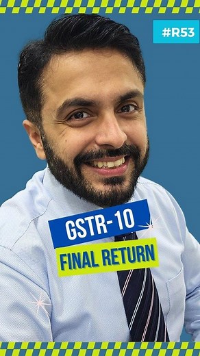 R53: GSTR-10 Final Return under GST Understand the basic concept of Final Return under GST. To whom it is applicable?? Yes, it is mandatory to file the GSTR-10 (Final Return) in the mentioned cases. Do not forget to file your Final Return (GSTR-10) under GST if it is applicable to you. Stay connected to learn and grow more with CA Devesh Thakur #gst #gstupdates #gstupdate #business #msme #students #cafinal #cainter #gstnews For more and full video subscribe to our YouTube channel: https://www.yo