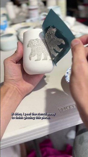 Screen Printing Glaze onto Pottery!