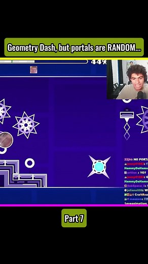 Geometry Dash, but portals are RANDOM... #geometry #random #camo #funny #extreme