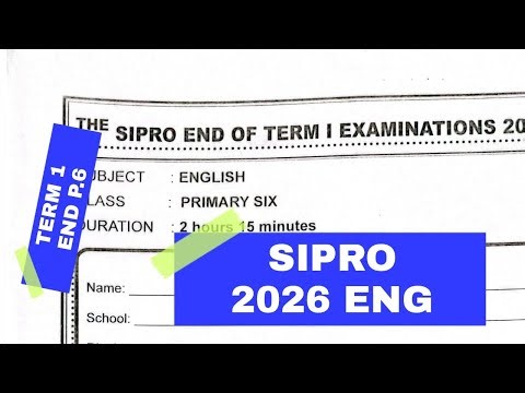 SIPRO P.6 END TERM 1 2026 ENGLISH