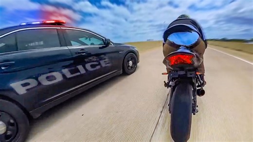 Insane police vs biker chases - epic motorcycle madness!