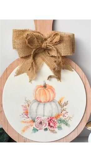 Use a dollar tree cutting board, a beautiful fall napkin, and some of these techniques to create a a beautiful Autumn decoupage craft. #decoupage #decoupagecraft #dollartreediy #dollartreefalldecor | Ruffles And Rain Boots