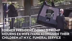 Former President Donald Trump Mourns Ex-Wife Ivana Alongside Their Children at N.Y.C. Funeral Service