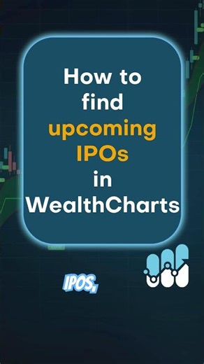 How to find upcoming IPOs in WealthCharts #wealthcharts #shorts