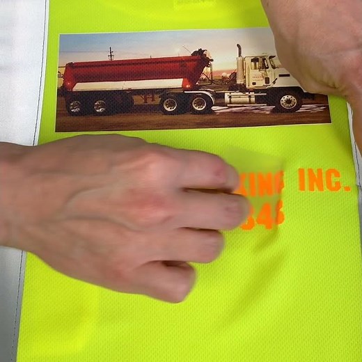 How to use the OKI 8432 WT and MAGIC TOUCH paper to press onto a safety vest!!