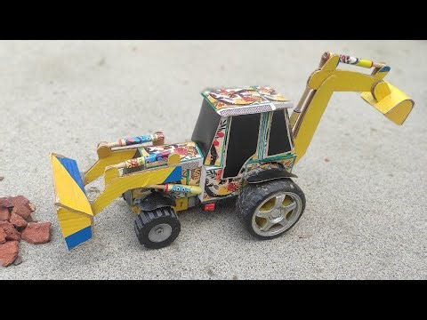 How to make JCB at Home from Matchbox | DIY JCB Backhoe Loader | Mini JCB Science Project