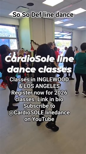 LA's turn up line dance class. Don't get left behind in 2026 and learn all the hot and classic line e dances. Register for 2026 classes and follow me on Youtube for all line dance Tutorials @ CardioSOLE line dance. Link in comments. Lets go 2026! Dance: So So Def #cardiosole #linedance #youtubechannel #subscribe #register | CardioSole Fitness - Line Dance Nation