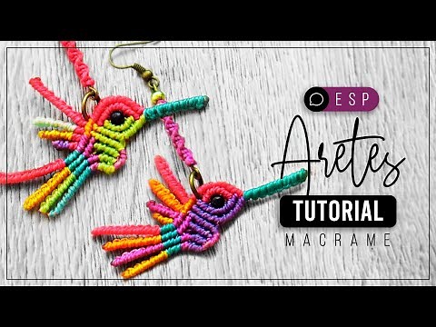 Recycled Hummingbird Hoops » 🌈 tutorial | how to make yarn hoops | DIY ● Earrings #180