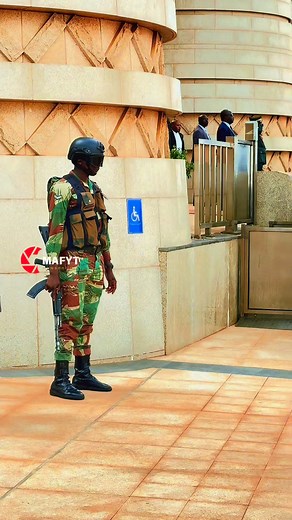 President ED Mnangagwa at the Presidential Dais podium watching Army | Edias Sibanda Mafyt