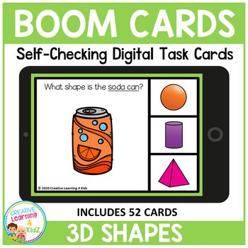 3D Shapes Activity | Geometry Boom Cards Identify Three Dimensional Shapes