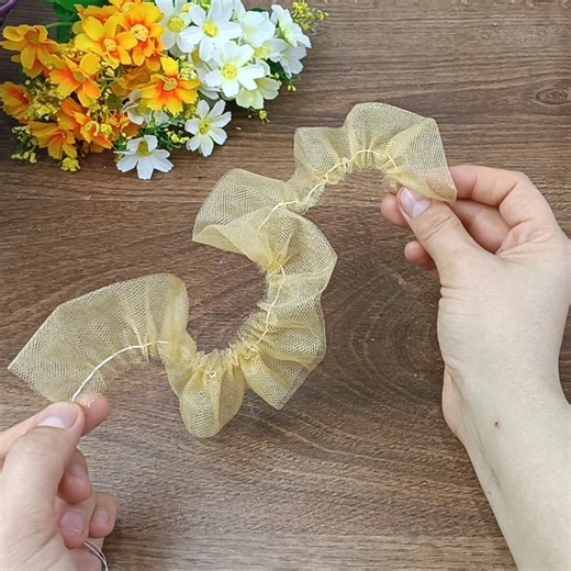 117K views · 902 reactions | How to make a flower from mesh fabric, easy flower making, do it yourself | Hobby Knitting | Facebook