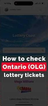 How to check OLG (Ontario) lottery tickets, winning numbers and latest lottery results?
