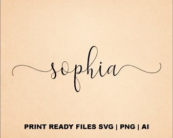 Custom Name SVG File: Samantha Font, Personalized Text (digital Files) - Etsy