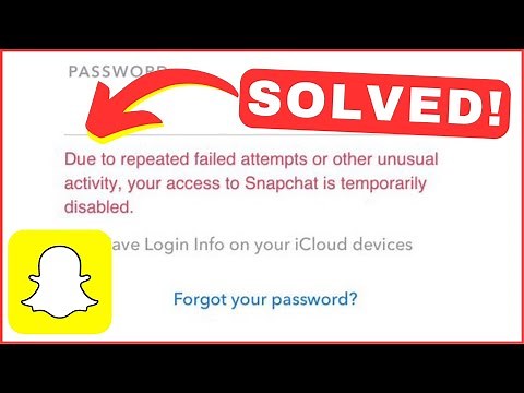 How To FIX Snapchat Login Temporarily Disabled! (2023)