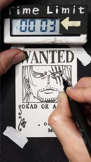 “Piece of Cake” How to Draw SHANKS in 45 Seconds