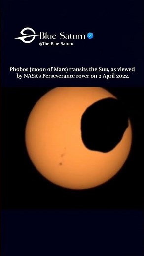 Perseverance rover captures Mars' moon Phobos transiting the Sun.