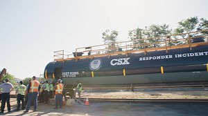 The CSX Responder Incident Training (RIT) train continues to travel across our network empowering first responders with advanced #safety training! Local first responders in Bay Minette, Ala., recently completed hands-on exercises aboard the CSX RIT train while learning about the equipment and steps necessary to handle a potential rail-related incident safely and help protect our communities. #TogetherForSafety | CSX