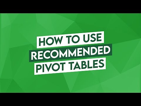 How to Use Recommended Pivot Tables | Excel Pivot Tables Training