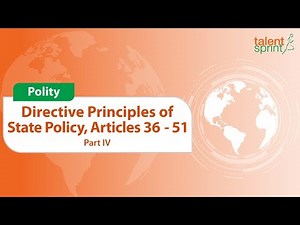 Directive Principles of State Policy: Articles 36 - 51 Video Lecture | Crash Course for SSC CGL (English)