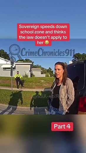 Sovereign Speeder Humbled in School Zone (Police Bodycam Part 5)