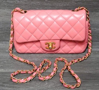 Chanel Small Classic Flap Bag Pink | eBay