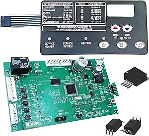 Upgraded 42002-0007S 461105 Pool Heater Control Board Kit with 472610Z Switch pad Compatible with Mastertemp Sta-Rite Max-E-Therm NA & LP Series Pool/Spa Heater 42002-0007S Control Board kit
