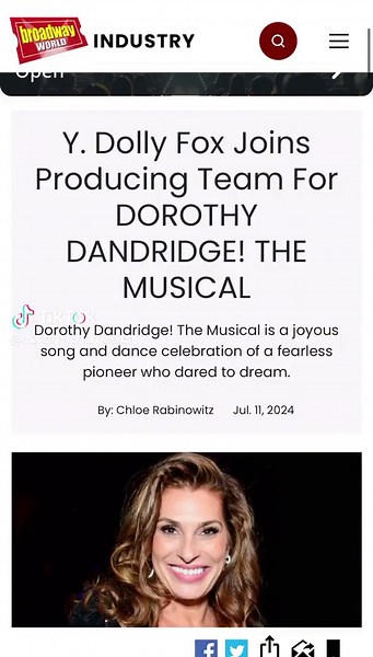 We’re so thrilled to anounce that THEE Y.Dolly Fox has joined the our team for “Dorothy Dandridge! the Musical” as our newest producer! ✨ #producer #DorothyMusical #dorothydandridge #dorothydandridgevibes #musical #musicaltheater #newshow #theater #broadway #broadwaymusicals #theaterkid #musicaltheatertok #newmusical #newyorkcity #oldhollywood #blackwomenoftiktok #blackwomeninhollywood #blackwomeninhistory