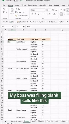 Master Excel: Filling Blanks with Go To Special