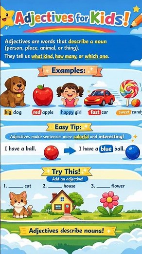 📚✨ ADJECTIVES (Describing Words) Made Easy! ✨📚