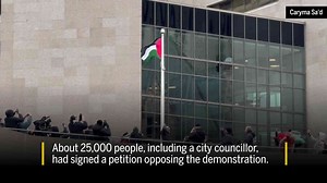 Palestinian flag raised at Toronto City Hall