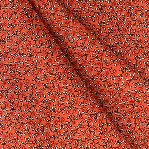 Coral Vinery Cotton Fabric, Quilting Apparel, Vinery Print - Etsy