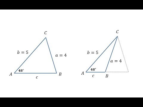 The Law of Sines - Two Solutions (SSA)