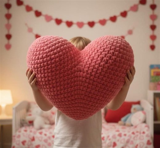 Crochet Heart Pillow Pattern PDF – Valentine’s Day Gift, Plush Heart Cushion, Cute Crochet Gift, Easy Chenille Pillow Tutorial - Etsy