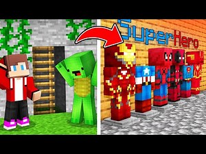 Mikey and JJ Built Secret Mountain Superhero Base in Minecraft (Maizen)