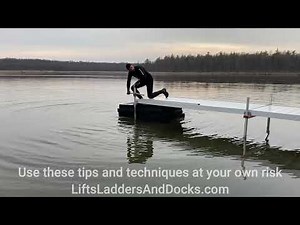 Dock Installation in Deep Muck Made Easy with Foam Floats and a Dock Post Ratchet