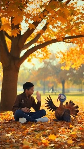 Kid Fakes Fainting… Turkey’s Reaction Is Hilarious! 😂🦃 #Shorts