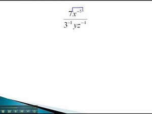 Exponents - Negative Exponents