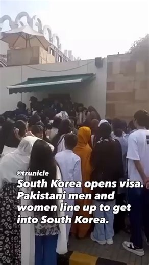 South Korea recently launched a new visa application center at Serena Hotel in Islamabad, Pakistan near the Korean Embassy.Thousands of Pakistanis are lining up to obtain visas to move to Korea.RIP South Korea.