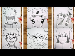 6 Easy Anime Drawings || How to Draw Anime step-by-step || Easy Drawing for Beginners