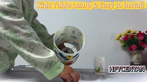 Kids Table Lamp, Boys for Bedroom Bedside, 3-Color Modes LED Nightstand Night Light with Linen Shade and Wood Base for Bedroom, Living Room, Kids Room, Birthday or Holidays Gift for Boys and Girls