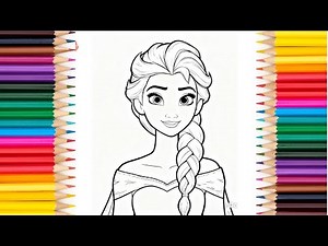 How to coloring Elsa frozen 2 for kids and toddlers