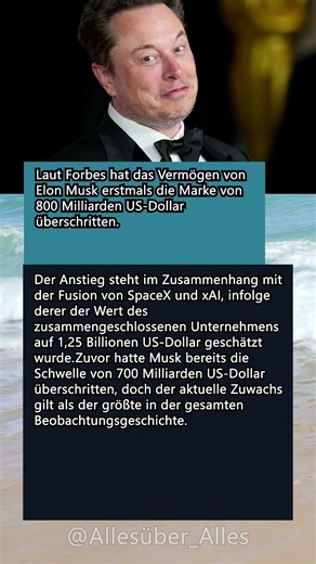 Das Vermögen von Elon Musk ist gestiegen #deutsch #german