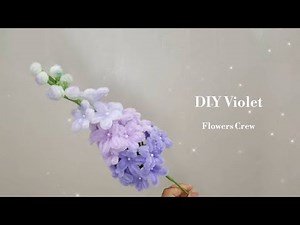 DIY Purple Violet Flower | How to Make Violets with Pipe Cleaners | Pipe Cleaner Flower Tutorial