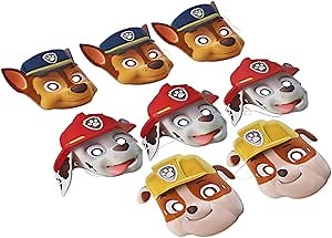 Premium Paw Patrol Paper Masks, 9.5" - 12" (Pack of 8) - Perfect for Paw Patrol-themed Birthdays & Events