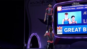 It’s European SILVER🥈 for British acrobatic men’s pair Jamie Jeffery & Aidan Lim! An amazing performance to secure their first senior podium 👏🇬🇧 Watch the routine 👇 There were also two other finals for our British gymnasts on the first day of action for our senior gymnasts. See the results 👉 https://bit.ly/2Wu2ABn #Acro2019 | British Gymnastics