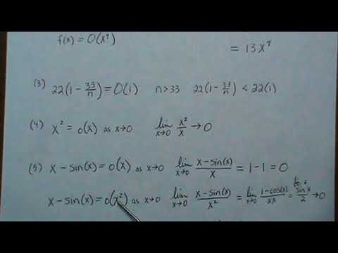 Big O, Little o Notation. Examples with Cumulant and Moment Generating Functions