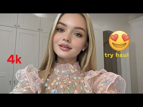 4K try on haul see everything | mesh & sheer dress | fashion trending try on haul