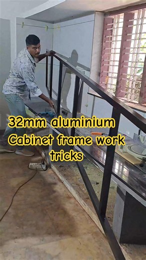 32mm aluminium cabinet frame work tricks #shorts